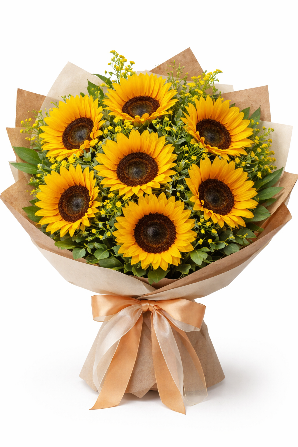 Ramo Radiante de 8 Girasoles